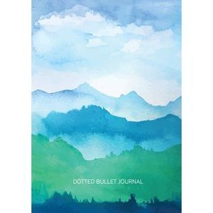 Watercolor Blue & Green Hills - Dotted Bullet Journal: Medium A5 - 5.83X8.27 --